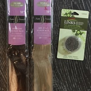 Hair extensions with links